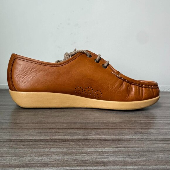 SAS Siesta 40th Anniversary Handsewn Lace Up Loafers Shoes$129 in British Tan - Picture 7 of 12